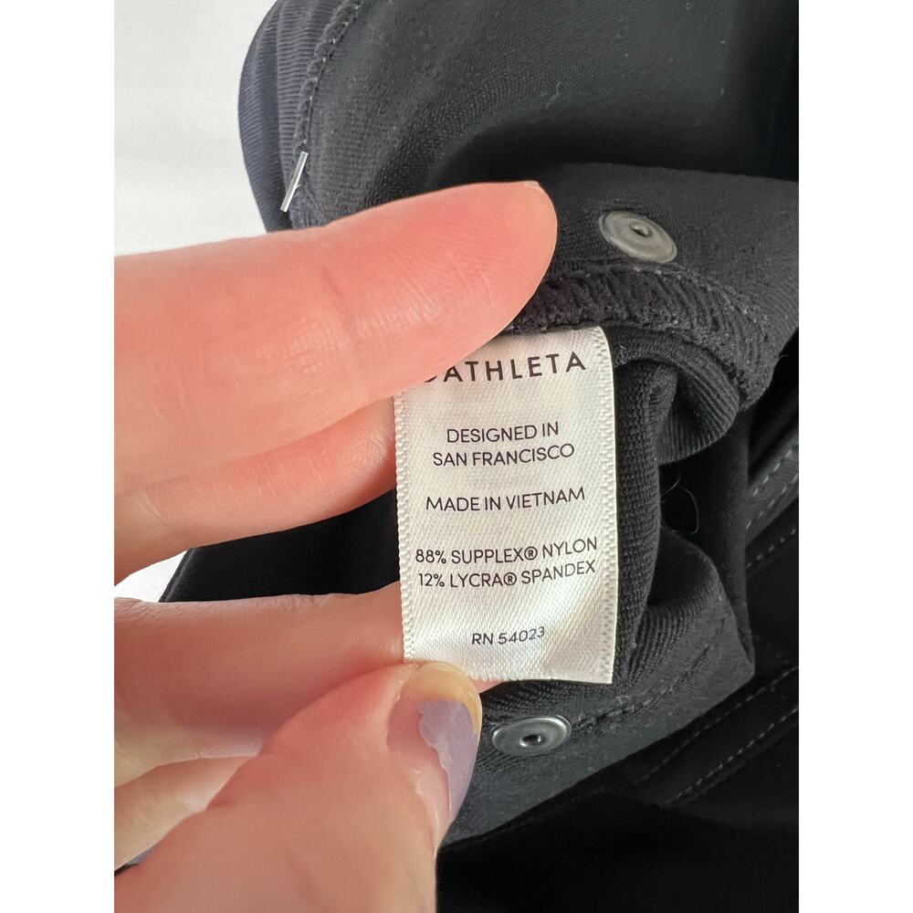 NEW Athleta Bettona Boyfriend Pant Black Cargo Cinch Contrast Stitch Women's XS - Picture 8 of 16
